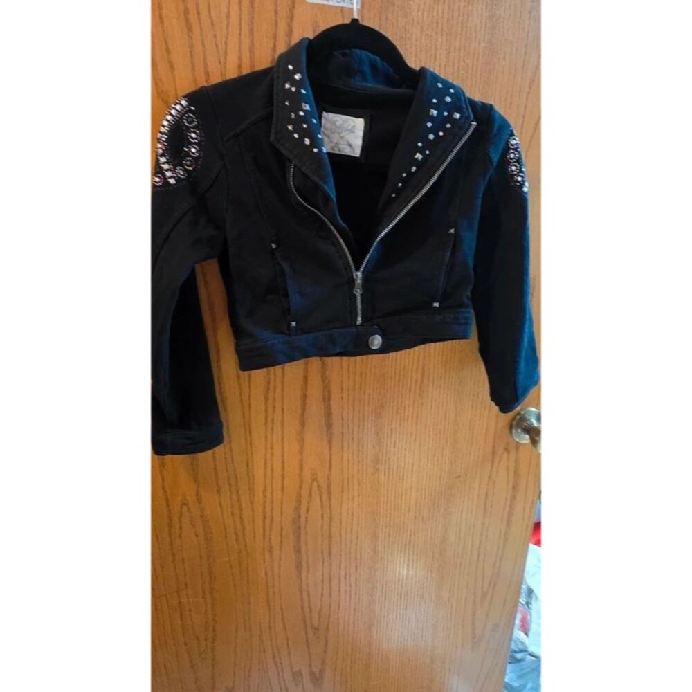 Justice girls full zip jackets with rhinestones